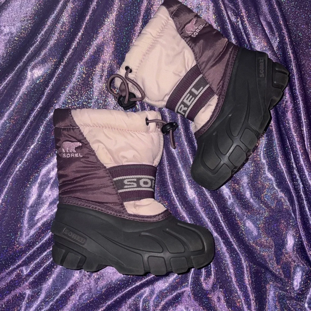 Kids Purple Sorel Snow Boots